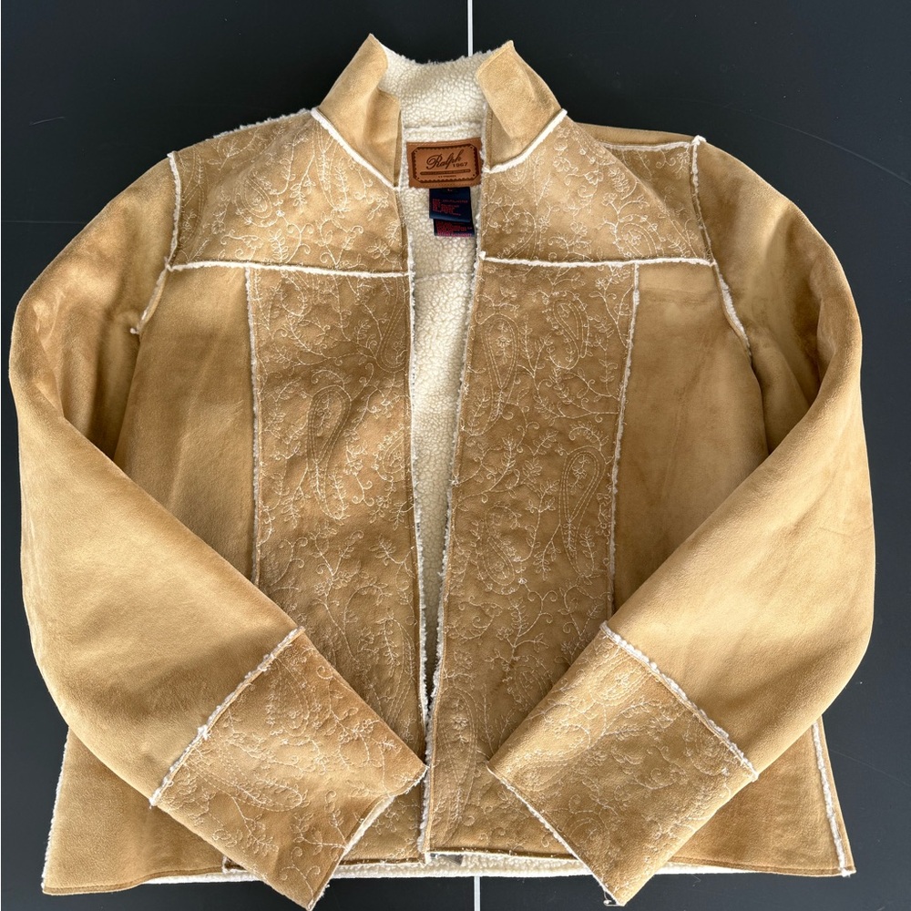 Ralph Lauren Women's Tan Embroidered Jacket